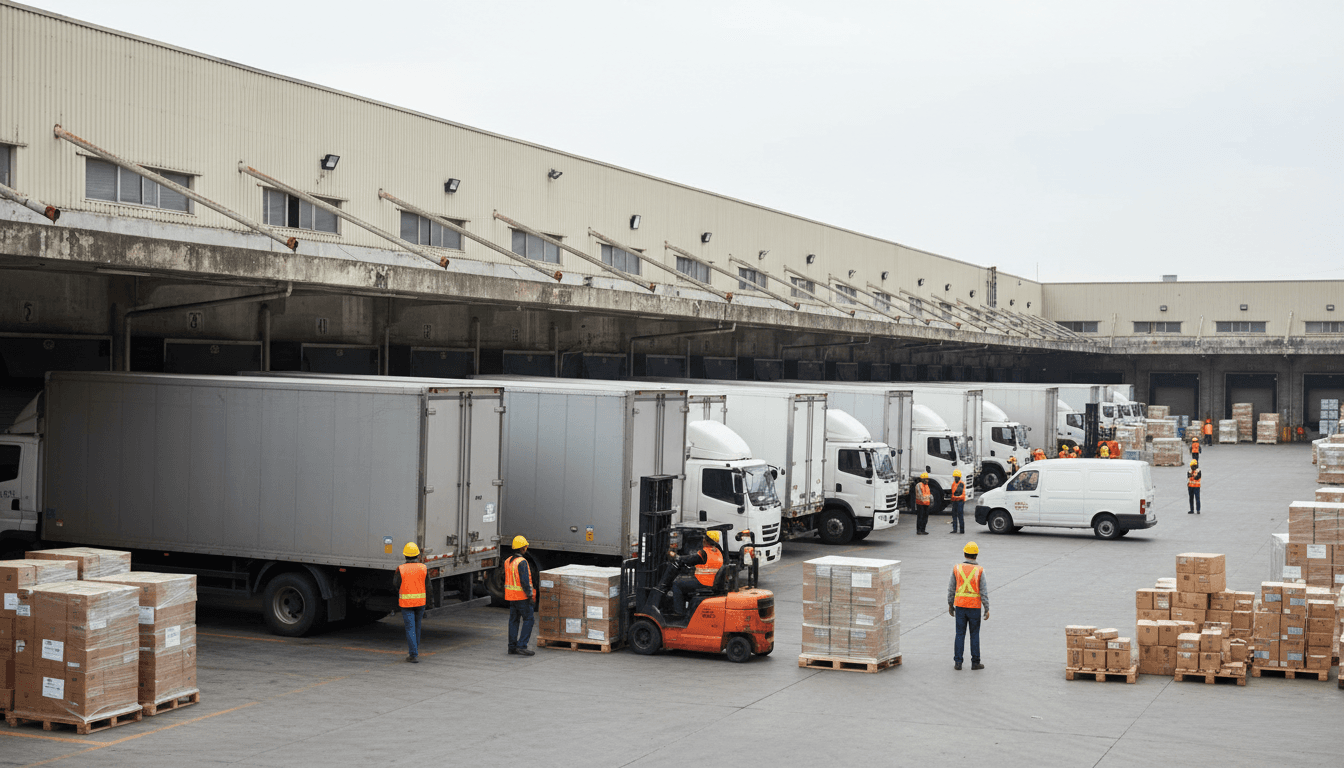 Brother Transport And Storage truck at Sydney warehouse loading dock